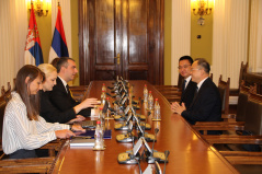 4 October 2023 The National Assembly Speaker in meeting with the newly-appointed Chinese Ambassador to Serbia